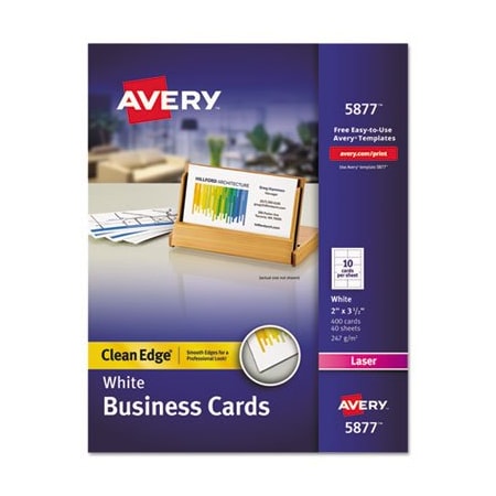 Avery Dennison CARD, CE BUSINESS 400, WHT 5877